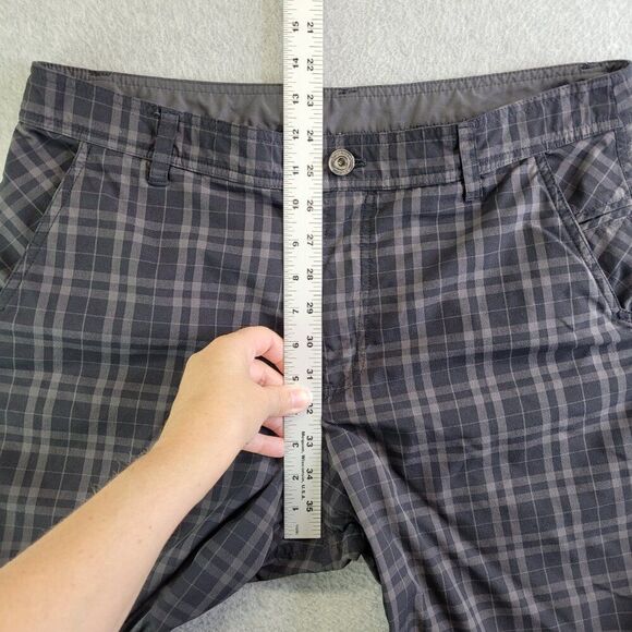 Lululemon Shorts Mens 36 Gray Plaid Kahuna Beach Skateboard Athleisure Resort - Picture 12 of 15
